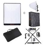 Falcon Eyes RX-18TD Flexible Led Video Panel Light 100W Adjustable 3000K-5600K Led Photo Lighting with Honeycomb Grid Softbox Diffuser