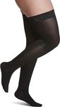 Sigvaris 862 Select Comfort Closed Toe Thigh Highs w/ Grip Band - 20-30 mmHg Long Black SL Long 862NSLW99