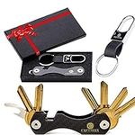 Smart Key Holder Key Organiser Compact Key Holder Made of Carbon Fiber Keyport Pivot Key Ring Keychain Organizer UP to 28 Keys - DIY & EDC Multitools -SIM & Bottle Opener - Great GlFT