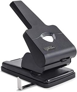 Rapesco 1631 Germ-Savvy Antibacterial HD865-P Heavy Duty 2-Hole Punch, Black