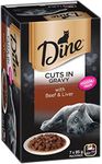 USWT DINE Classic Collection Cuts in Gravy with Beef and Liver, Wet Cat Good, 85g (Pack of 42)