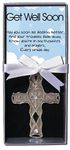 Get Well Soon Gift Pewter Hanging Cross Gift Boxed With Inspirational Message