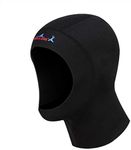 JINTN Neoprene Wetsuit Dive Hood 1MM Scuba Hood Surfing Hat Thermal Dive Hood Water Hood Swimming Caps Diving Hat for Men Women,Black,L