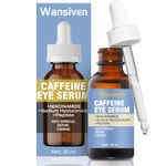 Wansiven Caffeine Eye Serum, Anti Wrinkle Eye Repair Serum, Eye Lifting & Smoothing Eye Cream with Hyaluronic Acid Niacinamide for Dark Circles & Puffy Eyes, Skincare for Men & Women, 30 ml