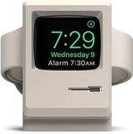 elago W3 Stand Compatible with Apple Watch Series 10/9/8/7/6/SE/5/4/3/2/1/SE (46,45, 44,42,41,40,38) - Classic Monitor Design, Nightstand Mode