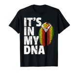 IT'S IN MY DNA Zimbabwe Flag Pride National Country Roots T-Shirt