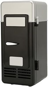 Mini Fridge, Desktop Portable Electric Small Beverage Drink Can Cooler Beverage Refrigerator USB Fridge Cooler Refrigerator for Bedroom Car Dorm Room (Black)