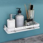 Plantex Deluxe Acrylic Bathroom Shelf (12x5 Inches, White, Matte)