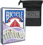 Bicycle Mirage Deck - Bicycle Magic Trick Deck - Includes Cipher Card Bag (Blue)