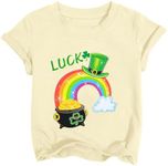 Toddler Boy St Patricks Day Shirt Girls St Patrick Green Shirts Rainbow Clover T Shirt Holiday Short Sleeve Tops 2 3T