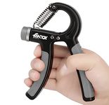 FitBox Sports Adjustable Black/Gray Hand Grip (10kg - 40kg) Finger Excerciser, Hand Gripper For Men & Women