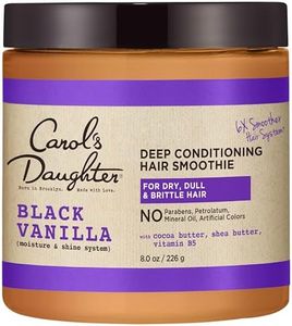 Carol's Daughter Black Vanilla Hair Smoothie for Curly, Wavy or Natural Hair, Shea Butter Hair Mask For Dry and Dull Hair, 8 Oz