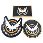 ewkft 3pcs Airsoft -Game -Cosplay S-H-D Rubber 3D PVC Badge MORCLA Patch