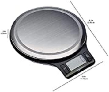 Amazon Basics Digital Kitchen Scale – LCD Display, Stainless Steel