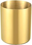 Gold Pencil Holder for Desk, 304 Stainless Steel Pencil Cup, Pen Holder Cup, Pen Pot, Vases Flower Pot, Makeup Brush Holder, Desktop Accessory Stationery Organizer