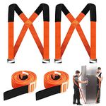 Moving Straps, Lifting Strap for 2 Movers, Easily Move, Lift, Carry Furniture, Mattress, Appliance, Heavy Object Without Back Pain Great Tool for Moving Bulky Items (Orange)