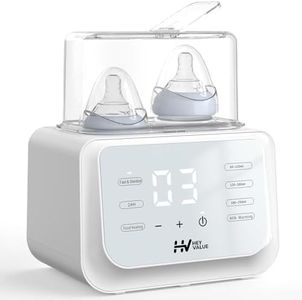 Baby Bottle Warmer, 8-in-1 Fast Breastmilk Bottle Warmer for Milk&Formula with Timer, 24H Warming, with Heat Baby Food Jars, Sterili-ze, Defrost Function, Accurate Temp Control, Fits 2 Bottles