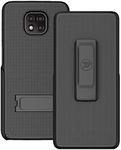 Wireless ProTech Case Compatible with Motorola Moto G Power 2021. Dual Layer Hybrid Case and Belt Clip Holster Combo