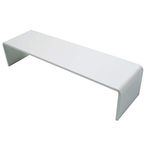 Acrylic Plinth Shelf Risers to Fit Ikea Detolf Cabinets Retail Shop Display 36x10x7.7cm (DS80) (White)