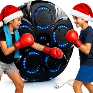 Music Boxing Machine – LED Wall-Mounted Punch Pad with Bluetooth Speaker, Exercise Towel & Boxing Gloves – Interactive Fitness Trainer for Home Workouts, Boxing Machine for Kids, 09 Speeds , 09 Modes