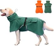 KOOGAL Pet Large Dog Raincoat Apparel Poncho Waterproof for Medium Large Sized for Dog Raincoat (Green, 6XL)