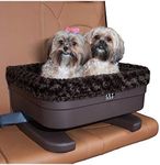 Pet Gear Booster Seat for Dogs/Cats, Removable Washable Comfort Pillow + Liner, Safety Tethers Included, Installs in Seconds, No Tools Required, Chocolate/Swirl, 20"