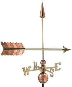 Good Directions Arrow Weathervane, Pure Copper