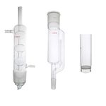 Laboy HMK21043 Glass Soxhlet Extractor Set 55/50 Lab Glassware (Pack of 3)