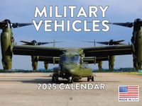 Military Calendar 2025 Vehicles Army Marine Monthly Wall Calender Made in The USA 12 Month