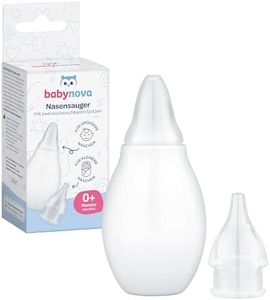 babynova Nasensauger mit zwei Ausätzen für Babys und Kleinkinder - für ein sanftes Absaugen von Nasenschleim - BPA-frei