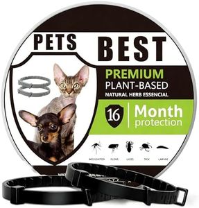 2 Pcs Cat Repellent Collar, Cat Repellent Treatment Collars, Adjustable Waterproof Collar for Cats Puppy, One Size Fits All Breeds, 16 Months Protection (Black)