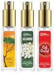 Parag Fragrances Mysore Sandal/Jasmine/Ruh Gulab Combo Pack of Long Lasting Perfume 8ml x 3 pc Total 24ml Perfume Spray For Men and Women