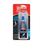 LePage Super Glue Gel Control, Clear Superglue, Cyanoacrylate Adhesive Instant Glue, Quick Dry - 4 ml Bottle, 1 Pack