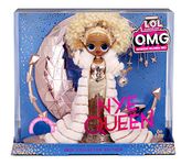 L.O.L. Surprise! 576518EUC LOL Surprise Holiday OMG 2021 Collector Doll-NYE Queen-with Gold Fashions, Accessories, & Light-Up Stand-New Year's Celebration Look-Collectable-Gift for Boys & Girls Age 4+