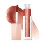 Maybelline New York Lifter Gloss, Moisturizing, Tinted Lip Gloss With Hyaluronic Acid, Non-Sticky Formula, Topaz, 5.4ml