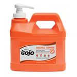 GOJO 0958-04 Natural Orange Pumice Hand Cleaner, 1/2 Gallon Bottle, 1-Pack