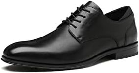 DECARSDZ Mens Classic Formal Oxford Lace Up Wedding Pointed Toe Dress Shoes, Black, 10