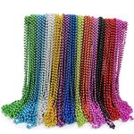 GiftExpress 144 pack Mardi Gras Beads Bulk, Mardi Gras Beads Necklaces Assortment, Throw Beads in Bulk, Gasparilla beads