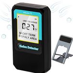 Spolehli Radon Detector for Home with Bracket, Portable Radon Test Kit for Short and Long Term, Large Digital Display Continuous Radon Monitor, AAA Battery-Powered USA Version, PCi/L (Update Hourly)