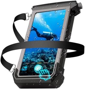 Transy Waterproof Phone Case for Snorkeling & Diving (98ft/30m), Professional Waterproof Diving Case for Underwater Photo&Video, Universal Underwater Touchscreen Case Compatible with iPhone Black