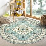 Lahome Floral Medallion Round Rug -