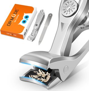 DRMODE Nail Clippers for Thick Nails – Wide Opening, Angled Head, Heavy Duty Trimmer for Seniors, Men & Women