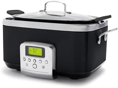 GreenPan Elite 8 - in -1 Programmable 6QT Electric Slow Cooker, Dishwasher Safe Lid & Removable Crock, PFAS-Free Healthy Ceramic Nonstick Multi-Cooker, Sear, Sauté/Brown, Steam Basket, Roast, Black