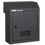 VEVOR Through The Door Key Drop Box Mailbox with Combination Lock Dark Gray