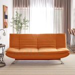 Torque - Siesta Multipurpose Foldable Sofa Cum Bed (Orange) | Living Room, Bedroom, Office Furniture | 1 Year Warranty