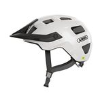 ABUS MTB helmet MoTrip MIPS - bike helmet for a safe start in mountain biking - with impact protection - for men and women - shiny white, size M