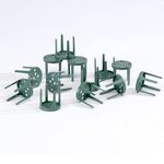 100 x Green Plastic Frog Pin Holders - Florist Floral Foam Holder 3cm x 3cm