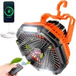 Odoland Portable Camping Fan with L