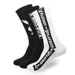 BALENZIA Men's Playboy Crew Socks | 3-Pack | Black and white Socks | Free Size | Official Playboy Merchandise