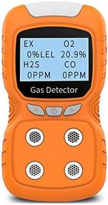 XLA Alert Portable Gas Detector, Gas Clip 4 Gas Monitor Meter Tester Analyzer, Rechargeable LCD Display Sound Light Shock Air Quality Tester, 2 Year Detector…